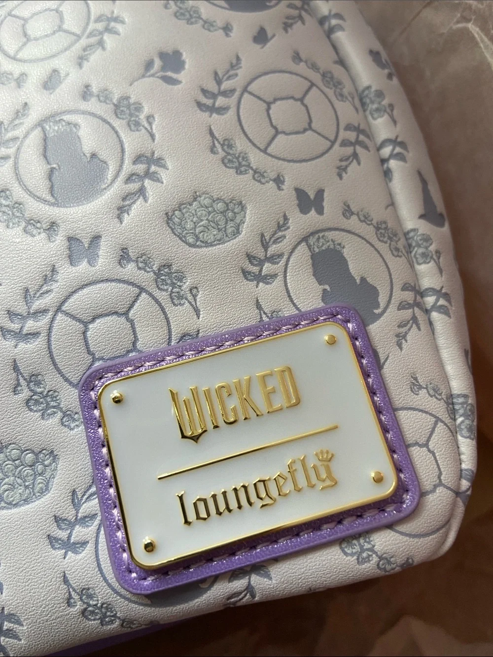 Loungefly Lilac and White Wicked Mini Backpack